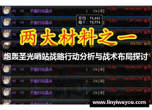 炮轰圣光哨站战略行动分析与战术布局探讨 炮轰圣光哨站战略行动分析与战术布局探讨